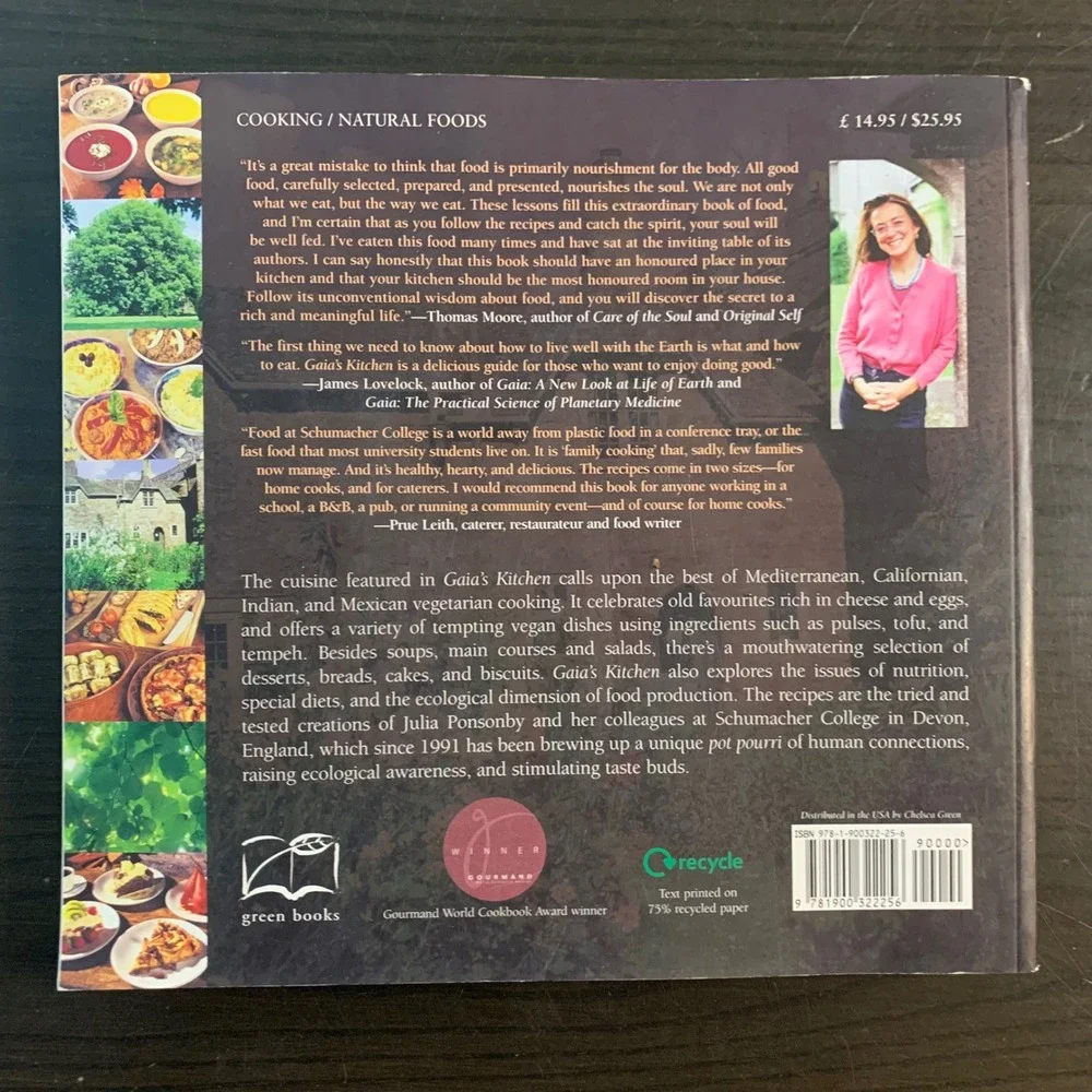 Gaia's Kitchen Julia Ponsonby‎ Vegetarian Recipes Natural Foods Cookbook